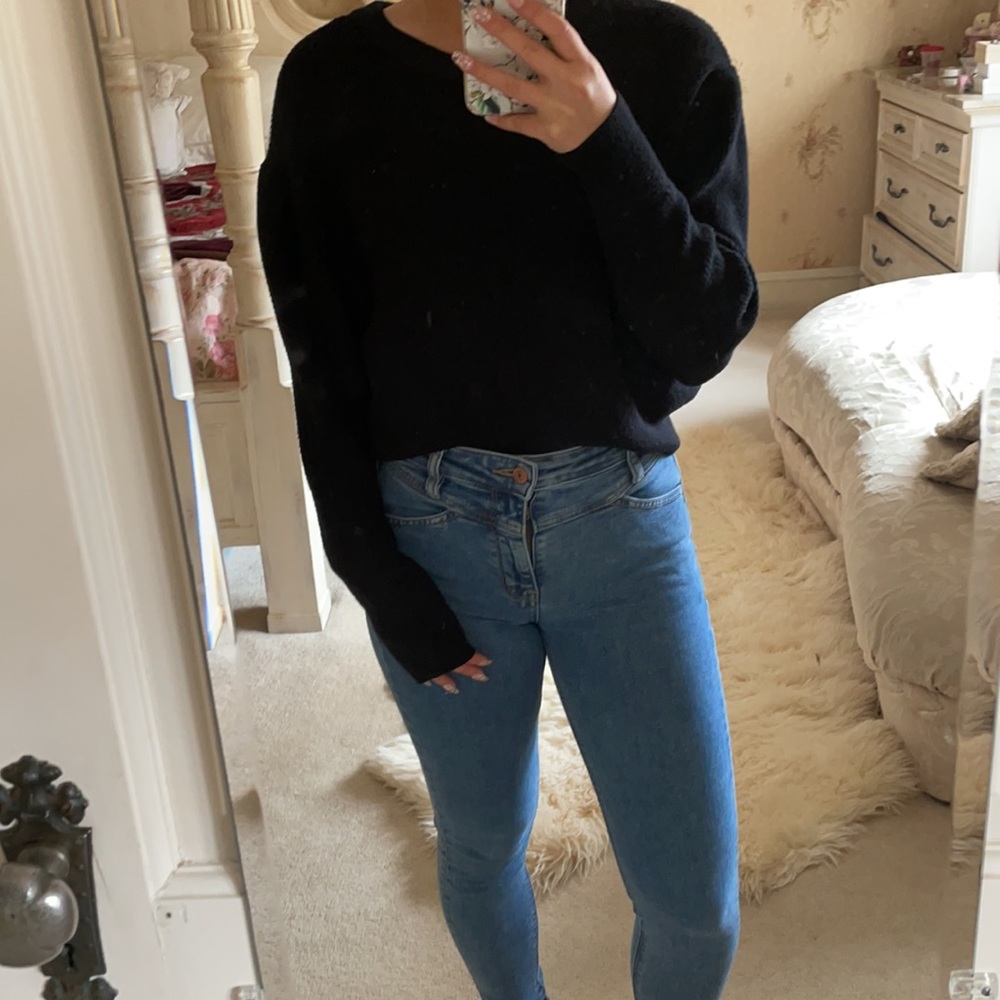 ZARA cropped knit sweater